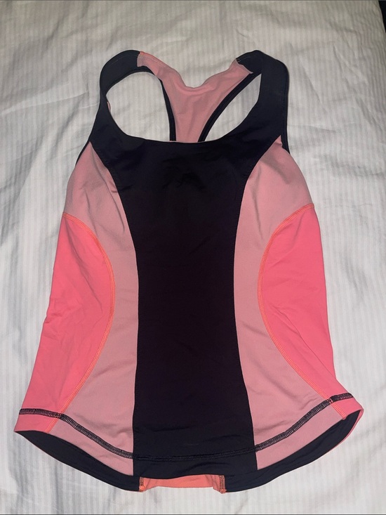 lululemon athletica Tops - lululemon athletica Pink and Black Colorblock Racerback Muscle Tee